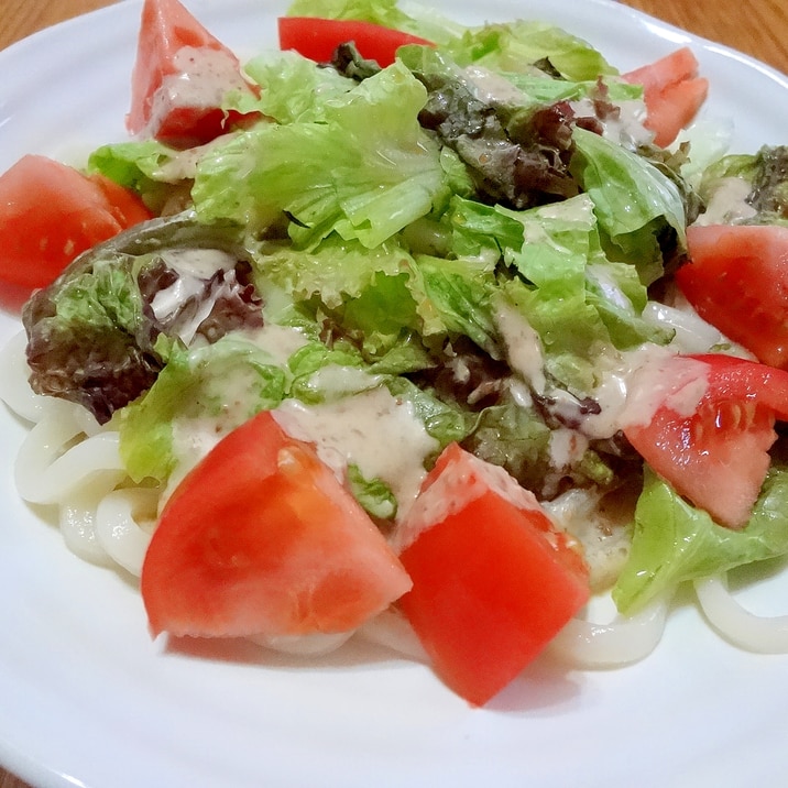 ごまドレ＆めんつゆでサラダうどん♪